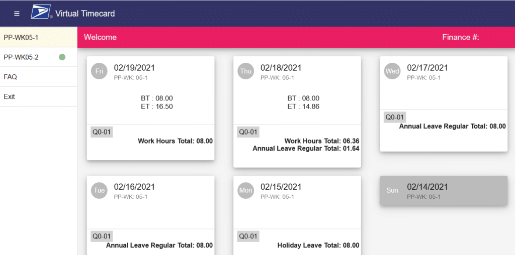 liteblue usps virtual timecard app